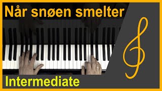 Når snøen smelter  Astrid S Intermediate piano cover [upl. by Bazar]