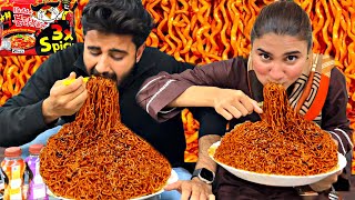 2X SPICY SAMYANG FIRE NOODLES CHALLENGE  EXTREMELY SPICY NOODLES ThatWasCrazy [upl. by Luther560]