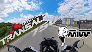 Transalp XL750 2023  Quickshifter  MIVV Exhaust without Dbkiller  HQ Exhaust Sound  POV [upl. by Marquis]