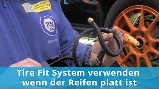 Tire Fit System verwenden wenn der Reifen platt ist [upl. by Alket]