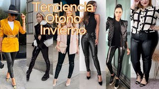 Como combinar un pantalón de cuero moda y tendencia 2022looks modernos con pantalones de vinil [upl. by Notfol]