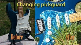 How to change stratocaster pickguard [upl. by Kehsihba]