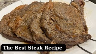 How to make delicious pan seared ribeye steak at home [upl. by Nylirrehs880]