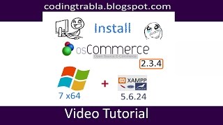 Install osCommerce 234 on windows 7 localhost  open source PHP Shopping Cart byAO [upl. by Nalyac]