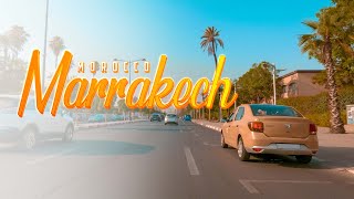 Marrakech 4K  Driving Downtown  Morning Drive  Relaxation  streetma [upl. by Ahseet]