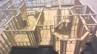 Building Popsicle Stick House Time Lapse [upl. by Ymeraj941]