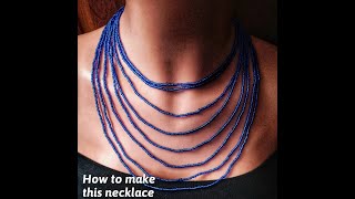 Seed Bead necklacestep by step beginners tutorial [upl. by Tymon]