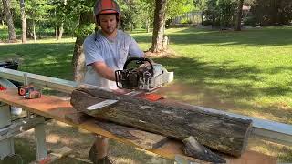 Cutting Black Walnut Slabs for Future Charcuterie Boards with my Logosol F2 Plus and Stihl MS 661 [upl. by Now]