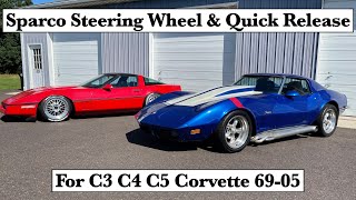 Sparco Steering Wheel and Quick Release Installation C3 C4 C5 Corvette [upl. by Lenette576]