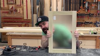 How to Make Cabinet Doors With Glass  You Can Make These Too [upl. by Enomrej]