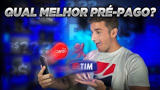 Qual MELHOR PLANO de CELULAR PRÃ‰ PAGO em 2024 TIM x CLARO x VIVO [upl. by Nylaret]