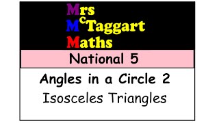 Angles in a circle 2 isosceles triangles [upl. by Emyam620]