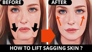 SELF FACIAL MASSAGE TO LIFT SAGGING SKIN JOWLS  ANTIAGING EXERCISES FOR WRINKLES  LAUGH LINES [upl. by Kirbie]