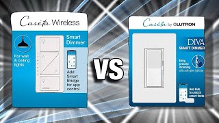 Lutron Caseta Dimmer vs Lutron Caseta quotDivaquot Dimmer Quick Comparison [upl. by Nelluc571]