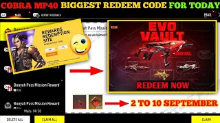 FREE FIRE REDEEM CODE TODAY 3 SEPTEMBER REDEEM CODE FREE FIRE  FF REDEEM CODE TODAY 3 SEPTEMBER [upl. by Acinomad]