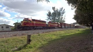 HD  FEC and TriRail Spring Break Railfanning Hialeah FL [upl. by Mickelson574]