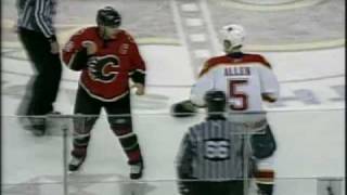 Bryan Allen vs Jarome Iginla Jan 4 2007 [upl. by Olshausen]