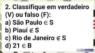 2 RELAÇÃO DE PERTINÊNCIA PERTENCE OU NÃO PERTENCE  CONJUNTOS [upl. by Adnilab802]