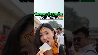 Korean tries the most Expensive fruit in India streetfood india [upl. by Emrich]