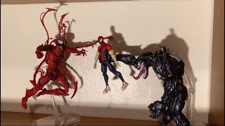 Amazing Yamaguchi Venom and Carnage Action Figure Repview [upl. by Leahcimaj]