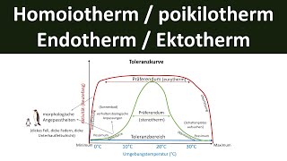 Homoiotherm gleichwarm  poikilotherm wechselwarm  endotherm bzw ektotherm Ökologie Teil 4 [upl. by Bellda]