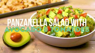 Panzanella Salad with Avocado and Tomatoes [upl. by Kai469]