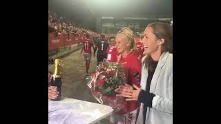 Pernille harder winning ufea player of the year 2018 [upl. by Reklaw]