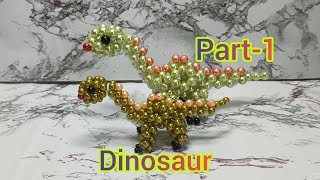 3D Beaded Dinosaur Tutorial Part1 by Craft Novelty Sons [upl. by Accemahs]