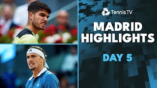 Alcaraz Rublev In Action Zverev vs Shapovalov  Madrid 2024 Highlights Day 5 [upl. by Alim]