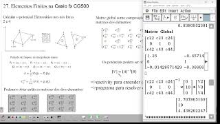 27 Elementos Finitos na Casio fxcg500 Eletrostática [upl. by Eneryc649]