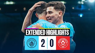 EXTENDED HIGHLIGHTS  Man City 20 Sheffield United  Rodri amp Alvarez score in last game of 2023 [upl. by Rexfourd782]