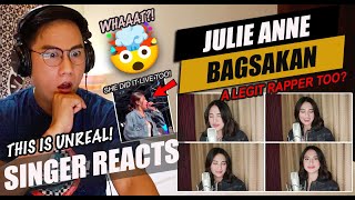 Julie Anne San Jose  BAGSAKAN RAP  SINGER REACTION [upl. by Chick]