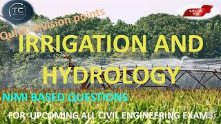 Irrigation and Hydrology Engineering  Kerala PSC Exams  SSC  JE  CIVIL ENGINEERING [upl. by Devlen770]