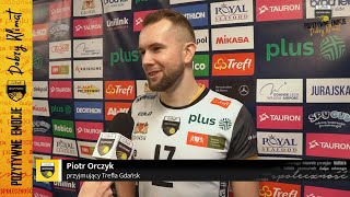 Piotr Orczyk po wygranej z Indykpolem AZSem Olsztyn  Trefl Gdańsk [upl. by Enelrahs]