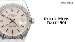 Mens Rolex Stainless Steel Date Watch with Silver Dial 1501 [upl. by Karlens817]