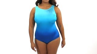 Longitude Brians Ombre Plus Size High Neck One Piece  SwimOutletcom [upl. by Carlton]