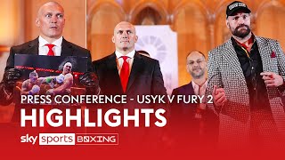 HIGHLIGHTS Oleksandr Usyk amp Tyson Furys rematch press conference 🗣️ [upl. by Salema]