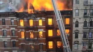 HD Video of Fire and Major building collapse 2nd Ave amp 7th Street NYC  March 26 2015 [upl. by Va256]