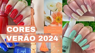 CORES DO VERÃO 2024  5 inspirações de esmaltes [upl. by Enyaht]