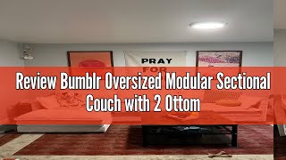 Review Bumblr Oversized Modular Sectional Couch with 2 Ottomans 148quot Wide Corduroy Sectional Sofa [upl. by Dietrich]