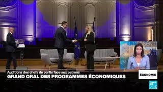 Législatives  les partis défendent leurs programmes économiques face aux patrons • FRANCE 24 [upl. by Evilc]