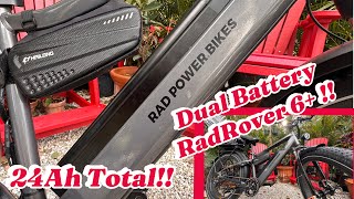 RadPowerBikes  RadRover 6 Plus  Plug amp Play Dual Battery Kit Installation of Second eBike Battery [upl. by Ennairej590]