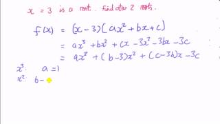 Solving a cubic  part 3  factorizing by comparing coefficients [upl. by Aisatan376]