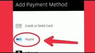 Add Payment Method In Uber  Paytm Credit or Debit And Gifts Card [upl. by Antrim72]