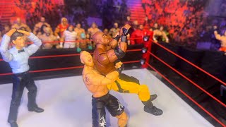 Brock Lesnar VS Bobby Lashley Action Figure Match [upl. by Shugart430]