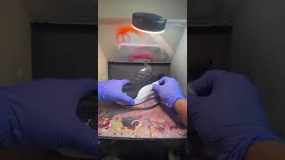 Custom sneakers 🎨🖌️👟 satisfyingvideo artwork sneakers [upl. by Annavas]