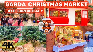 4K 🇮🇹 MOST BEAUTIFUL CHRISTMAS MARKETS IN LAKE GARDA ITALY  GARDA [upl. by Elleoj]