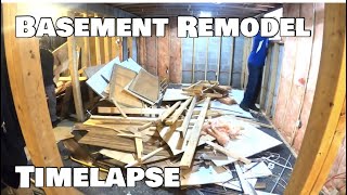 Basement Remodel Time Lapse Start To Finish In 33 Minutes [upl. by Pia]