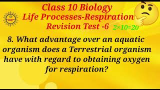 Respiration Revision Test 6 cbsescience apnewsyllabus lifeprocesses biology [upl. by Eimmot]