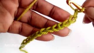 How to crochet chain stitch  crochet Beginner series 5 ♡ Handsthatrockcrochet [upl. by Hebert]